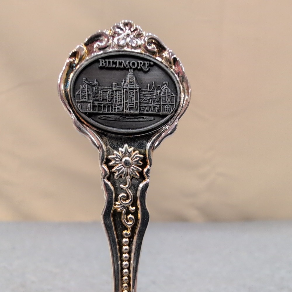 Biltmore Estate Souvenir Bell Silver Perfection Celest Asheville NC Mansion - Picture 2 of 5